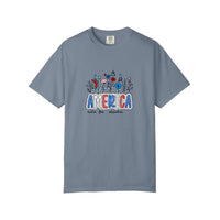 Comfort Colors® America Wildflower Freedom Tee — Blue Jean