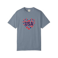 Comfort Colors® USA Hearts And Stars Tee — Blue Jean