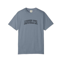 Comfort Colors® Abuelita Varsity Arch Tee — Blue Jean