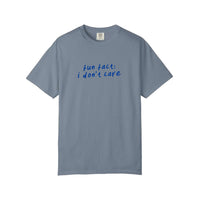 Comfort Colors® Fun Fact I Don't Care Tee — Blue Jean