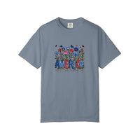Comfort Colors® America Wildflowers Freedom Brave Tee — Blue Jean