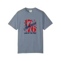 Comfort Colors® America 1776 Land Of The Free Tee — Blue Jean