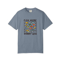 Comfort Colors® Fish More Worry Less Tee — Blue Jean