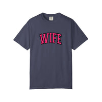 Comfort Colors® Wife Varsity Arch Tee — China Blue