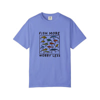 Comfort Colors® Fish More Worry Less Tee — Flo Blue