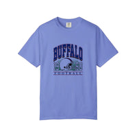 Comfort Colors® Buffalo 1960 Football Tee — Flo Blue