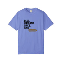 Comfort Colors® best_husband_dark print Tee — Flo Blue