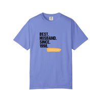 Comfort Colors® best_husband_dark print Tee — Flo Blue