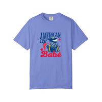 Comfort Colors® American Babe Cowgirl Flag Tee — Flo Blue