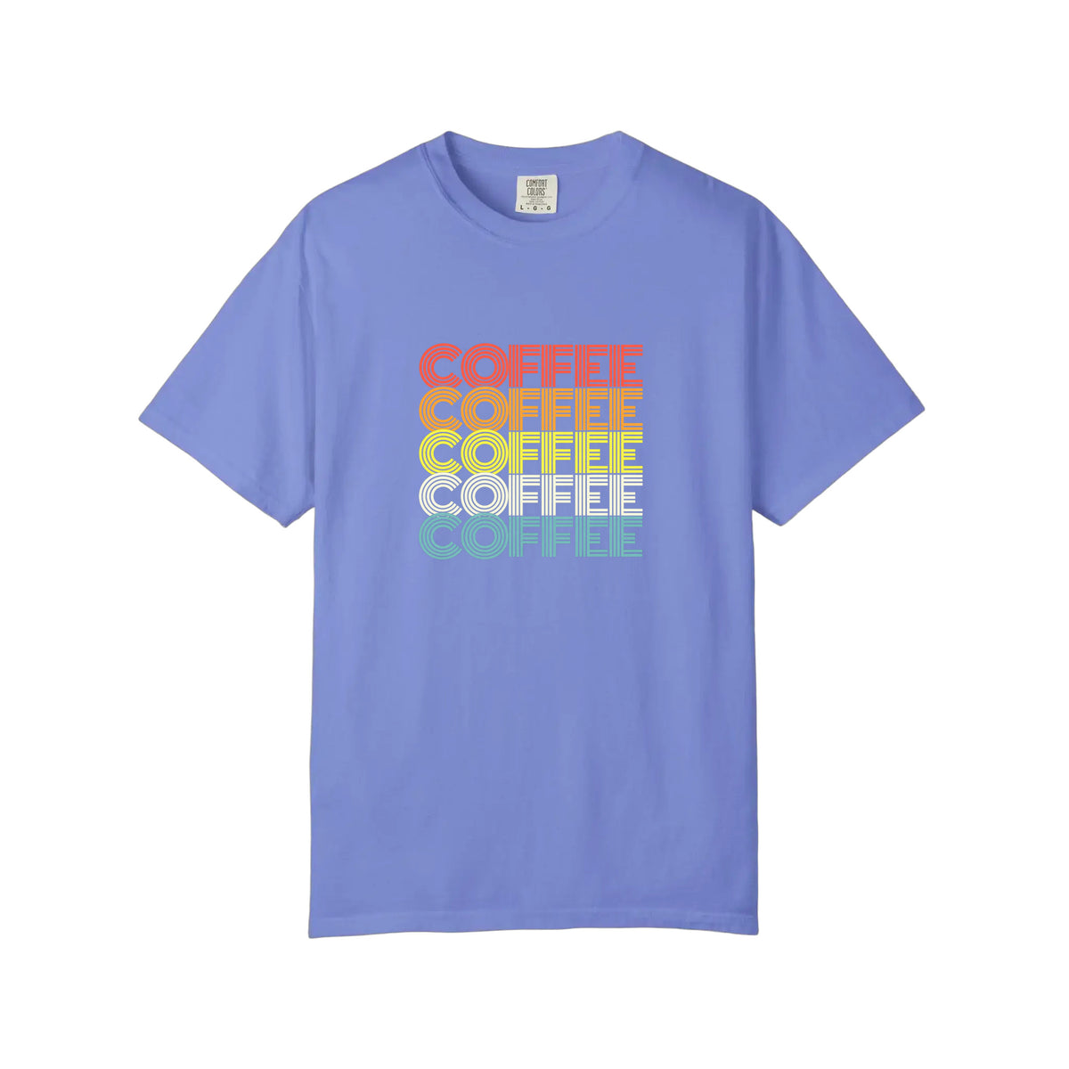Comfort Colors® Retro Rainbow Coffee Stack Tee