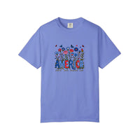 Comfort Colors® America Wildflowers Freedom Brave Tee — Flo Blue