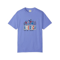 Comfort Colors® America Wildflower Freedom Tee — Flo Blue