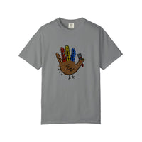 Comfort Colors® Hand Turkey In A Top Hat Tee — Grey