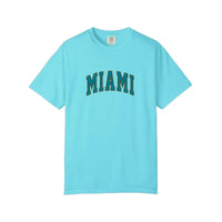 Comfort Colors® Miami Collegiate Arch Tee — Lagoon Blue