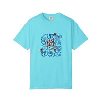 Comfort Colors® Baseball Mama Tee — Lagoon Blue