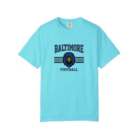 Comfort Colors® Baltimore Football Raven Mascot Tee — Lagoon Blue