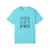 Comfort Colors® Cats In Art History Tee — Lagoon Blue