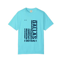 Comfort Colors® Dallas Football Distressed Flag Tee — Lagoon Blue