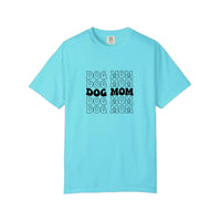 Comfort Colors® Dog Mom Retro Stack Tee — Lagoon Blue