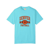 Comfort Colors® Denver Colorado Football 1960 Tee — Lagoon Blue