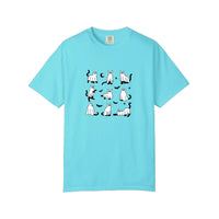 Comfort Colors® Ghost Cats Under Sheets Tee — Lagoon Blue