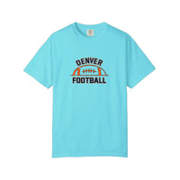 Comfort Colors® Denver Football Varsity Arch Tee — Lagoon Blue