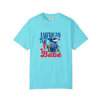Comfort Colors® American Babe Cowgirl Flag Tee — Lagoon Blue