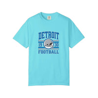 Comfort Colors® Detroit Football 1930 Tee — Lagoon Blue