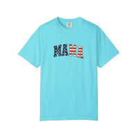 Comfort Colors® Stars And Stripes Mama Tee — Lagoon Blue