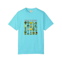 Comfort Colors® Women In Science Icons Grid Tee — Lagoon Blue