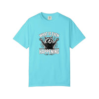 Comfort Colors® What Is Even Happening Raccoon Tee — Lagoon Blue