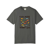 Comfort Colors® Fish More Worry Less Tee — Pepper