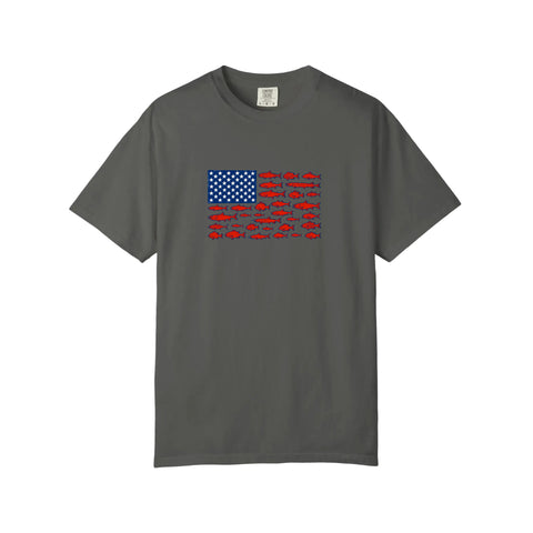 Comfort Colors® Stars And Stripes Fish Flag Tee