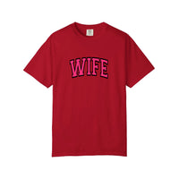 Comfort Colors® Wife Varsity Arch Tee — Red