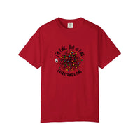 Comfort Colors® I'm Fine This Is Fine Christmas Lights Tee — Red