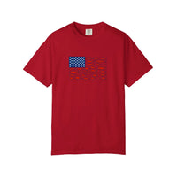 Comfort Colors® Stars And Stripes Fish Flag Tee — Red