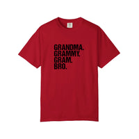 Comfort Colors® Grandma Grammy Gram Bro Tee — Red