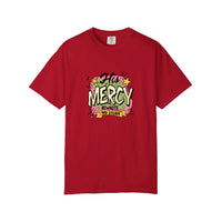 Comfort Colors® His Mercy Rewrote My Story Tee — Red