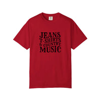 Comfort Colors® Jeans T-Shirts And Country Music Tee — Red