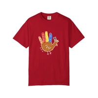Comfort Colors® Hand Turkey In A Top Hat Tee — Red
