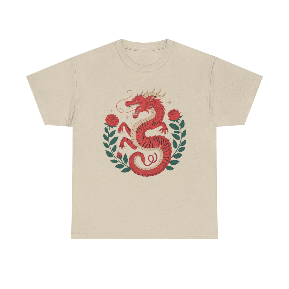 Crimson Dragon & Rose Tee