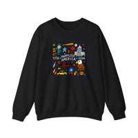 Happy 250 America Doodle Sweatshirt — Black