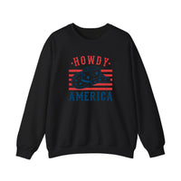 Howdy America Cowboy Hat Sweatshirt — Black