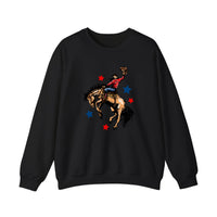Bucking Bronco Rodeo Rider Sweatshirt — Black