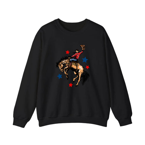 Bucking Bronco Rodeo Rider Sweatshirt