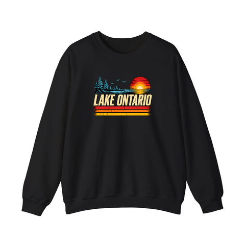 Lake Ontario Retro Sunset Sweatshirt