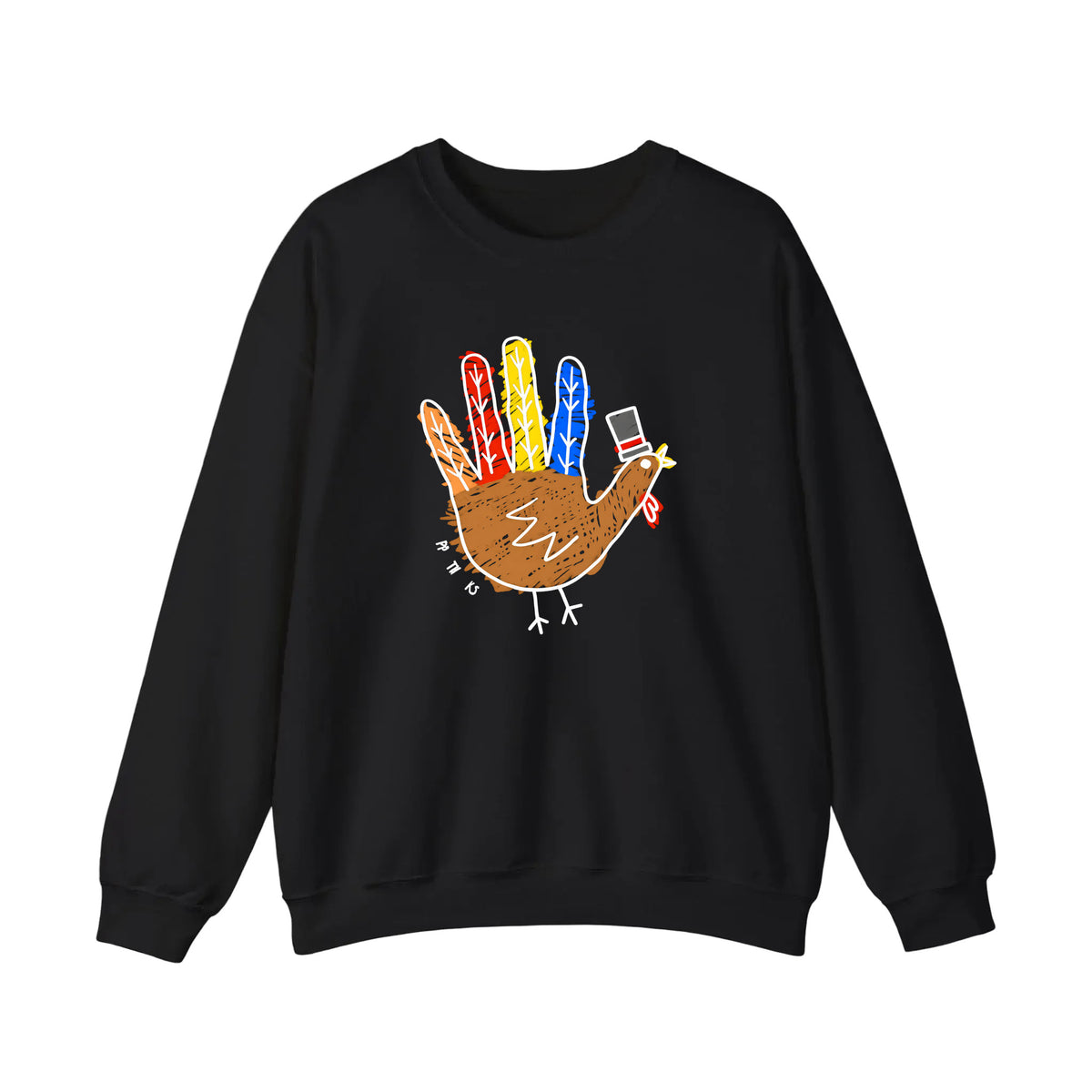 Hand Turkey In A Top Hat Sweatshirt
