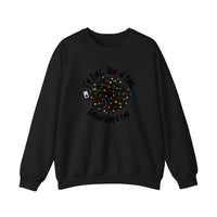 I'm Fine This Is Fine Christmas Lights Sweatshirt — Black