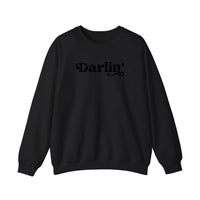 Darlin' Vintage Script Sweatshirt — Black