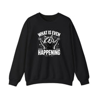 What Is Even Happening Raccoon Sweatshirt — Black